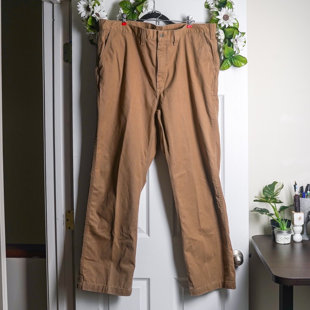 Carhartt Pants Tan Mens Relaxed Fit Big Plus size 44 x 32